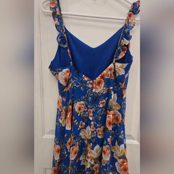Altar'd State Spaghetti strap Floral Blue mini Dress. - Picture 2 of 4